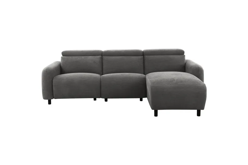 Reclinersofa med hjørne Loft24 Hjørnesofa Loft24 Skaane med elektrisk recliner Grå1 Høyrevendt Manchester