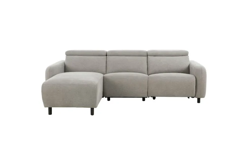 Reclinersofa med hjørne Loft24 Hjørnesofa Loft24 Skaane med elektrisk recliner Grå1 Venstrevendt Manchester