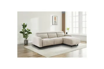 Reclinersofa med hjørne Loft24 Hjørnesofa Loft24 Skaane med elektrisk recliner Vit Höger Manchester - Møbler - Sofaer - Reclinersofaer