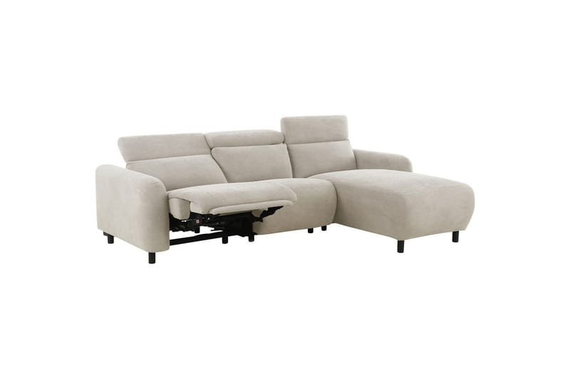 Reclinersofa med hjørne Loft24 Hjørnesofa Loft24 Skaane med elektrisk recliner Vit Höger Manchester - Møbler - Sofaer - Reclinersofaer