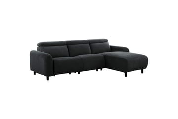 Reclinersofa med hjørne Loft24 Hjørnesofa Loft24 Skaane med manuell reclinerstol Grå Belfast-stoff - Møbler - Sofaer - Reclinersofaer