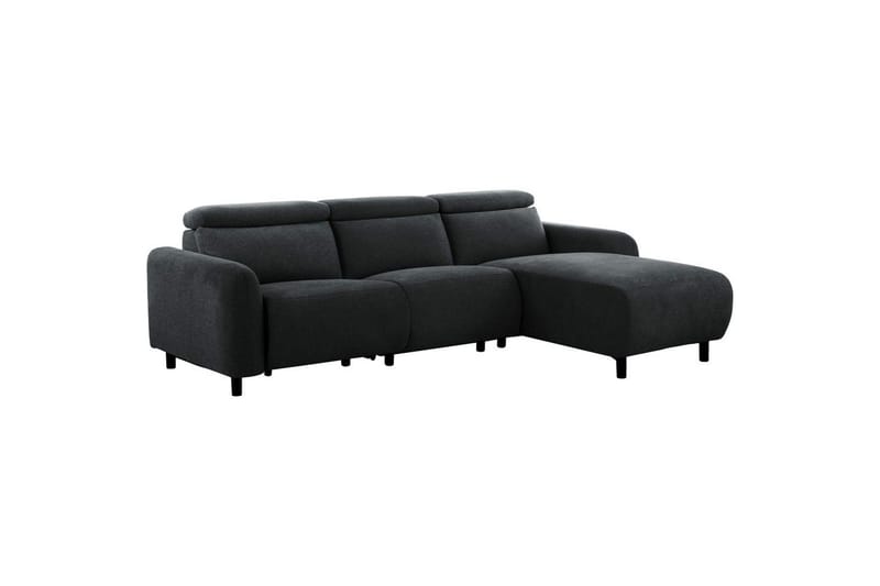 Reclinersofa med hjørne Loft24 Hjørnesofa Loft24 Skaane med manuell reclinerstol Grå Belfast-stoff - Møbler - Sofaer - Reclinersofaer