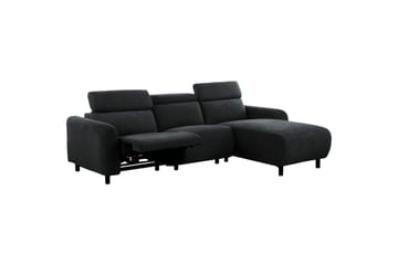 Reclinersofa med hjørne Loft24 Hjørnesofa Loft24 Skaane med manuell reclinerstol Grå Belfast-stoff - Møbler - Sofaer - Reclinersofaer