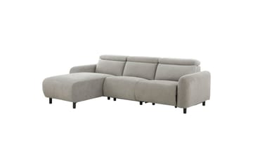 Reclinersofa med hjørne Loft24 Hjørnesofa Loft24 Skaane med manuell reclinerstol Grå Manchester - Møbler - Sofaer - Reclinersofaer