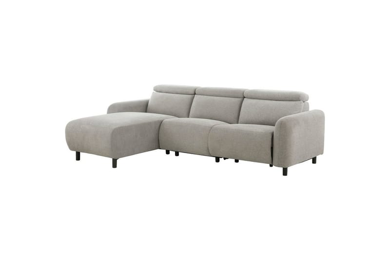 Reclinersofa med hjørne Loft24 Hjørnesofa Loft24 Skaane med manuell reclinerstol Grå Manchester - Møbler - Sofaer - Reclinersofaer