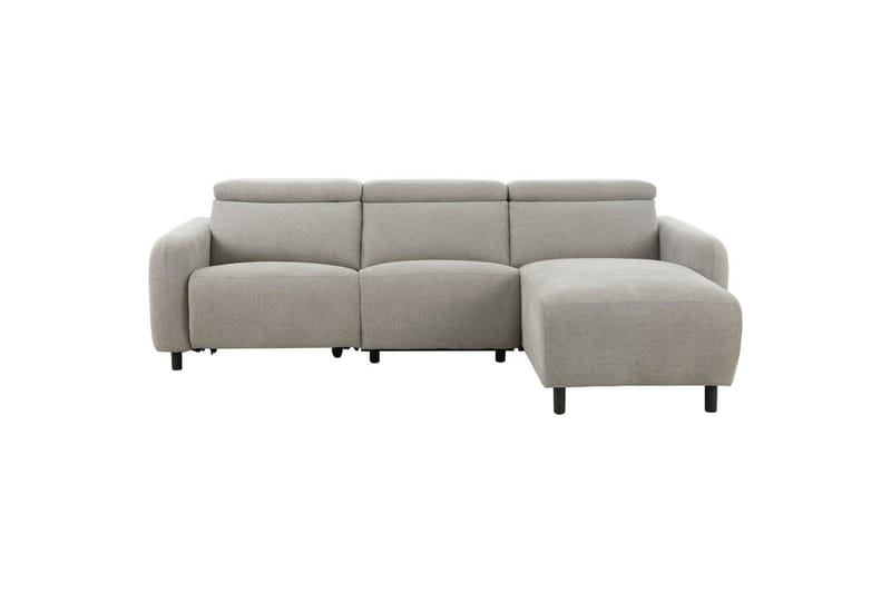 Reclinersofa med hjørne Loft24 Hjørnesofa Loft24 Skaane med manuell reclinerstol Grå1 Belfast-stoff