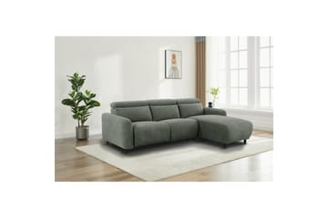 Reclinersofa med hjørne Loft24 Hjørnesofa Loft24 Skaane med manuell reclinerstol Grå1 Manchester - Møbler - Sofaer - Reclinersofaer