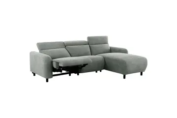Reclinersofa med hjørne Loft24 Hjørnesofa Loft24 Skaane med manuell reclinerstol Grå1 Manchester - Møbler - Sofaer - Reclinersofaer