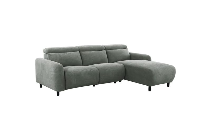 Reclinersofa med hjørne Loft24 Hjørnesofa Loft24 Skaane med manuell reclinerstol Grå1 Manchester - Møbler - Sofaer - Reclinersofaer