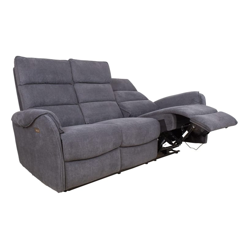 Reclinersofa Mörvik 3-seter med elektrisk mekanisme - blågrå - Møbler - Sofaer - Reclinersofaer