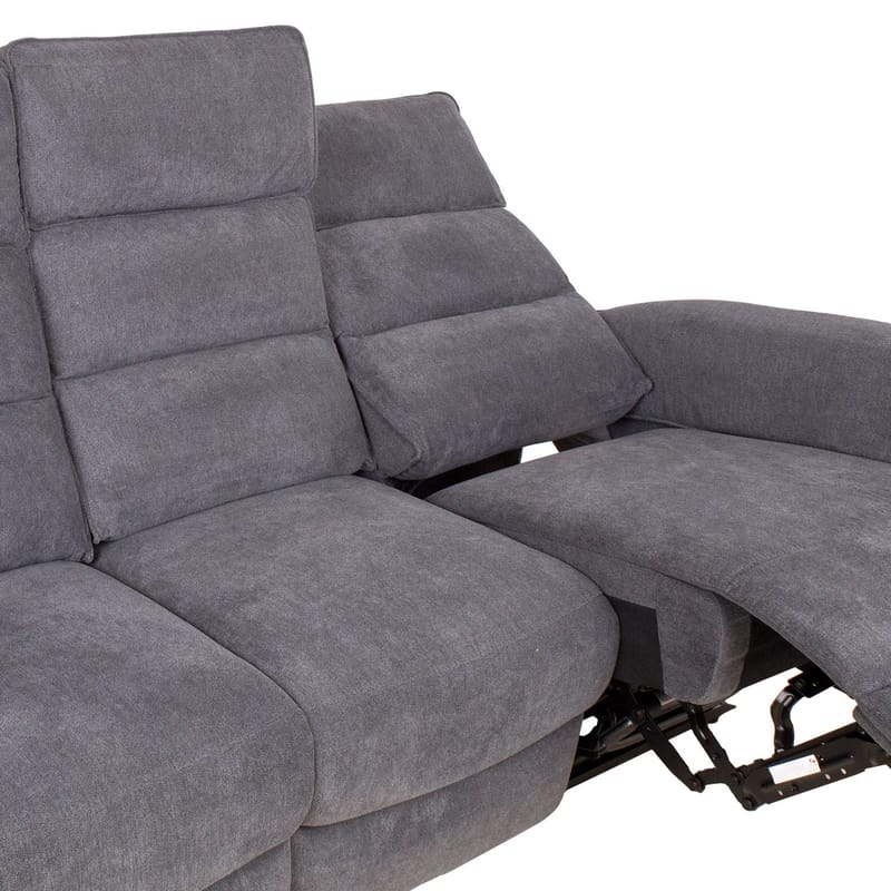 Reclinersofa Mörvik 3-seter med elektrisk mekanisme - blågrå - Møbler - Sofaer - Reclinersofaer