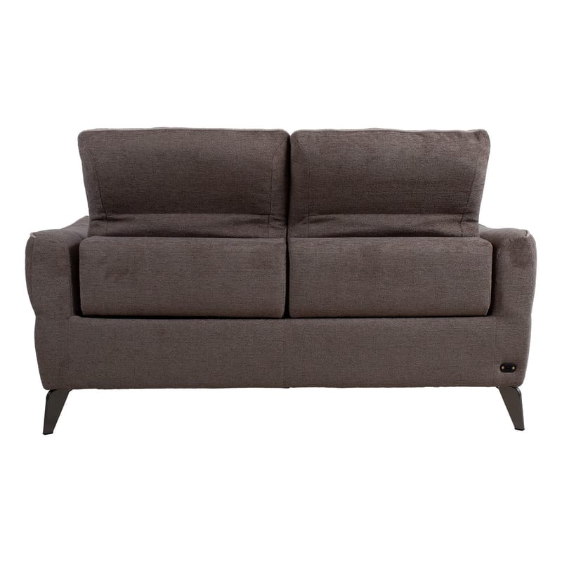 Reclinersofa Nordan 2-seter elektrisk - lys brun med beige kantsøm - Møbler - Sofaer - Reclinersofaer