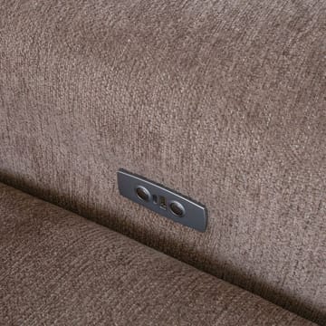 Reclinersofa Nordan 2-seter elektrisk - lys brun med beige kantsøm - Møbler - Sofaer - Reclinersofaer