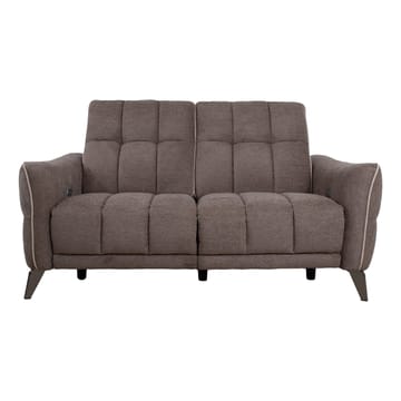 Reclinersofa Nordan 2-seter elektrisk - lys brun med beige kantsøm - Møbler - Sofaer - Reclinersofaer