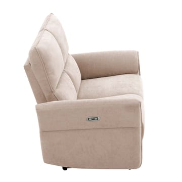 Reclinersofa Ravdal 2-seter med elektrisk mekanisme - lysebrun - Møbler - Sofaer - Reclinersofaer