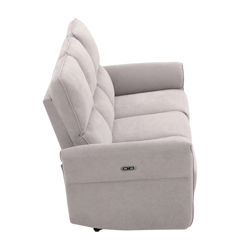 Reclinersofa Ravdal 3-seter med elektrisk mekanisme - grå - Møbler - Sofaer - Reclinersofaer