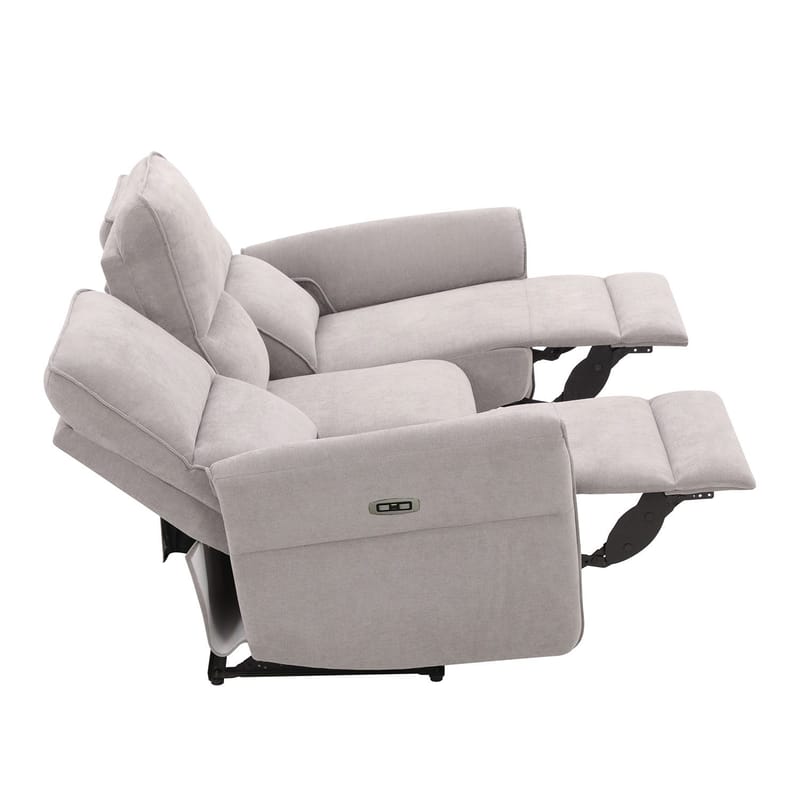 Reclinersofa Ravdal 3-seter med elektrisk mekanisme - grå - Møbler - Sofaer - Reclinersofaer