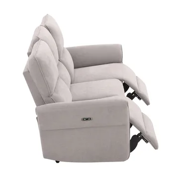 Reclinersofa Ravdal 3-seter med elektrisk mekanisme - grå - Møbler - Sofaer - Reclinersofaer