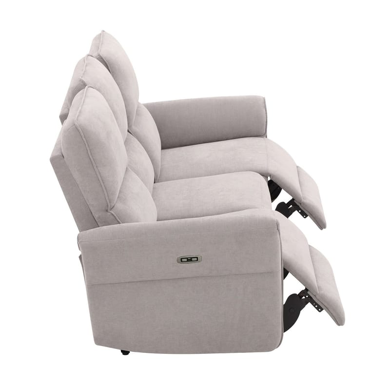 Reclinersofa Ravdal 3-seter med elektrisk mekanisme - grå - Møbler - Sofaer - Reclinersofaer