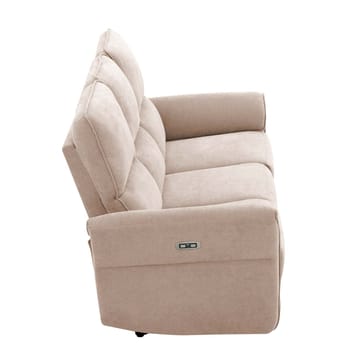 Reclinersofa Ravdal 3-seter med elektrisk mekanisme - lysebrun - Møbler - Sofaer - Reclinersofaer