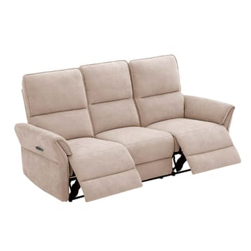Reclinersofa Ravdal 3-seter med elektrisk mekanisme - lysebrun - Møbler - Sofaer - Reclinersofaer