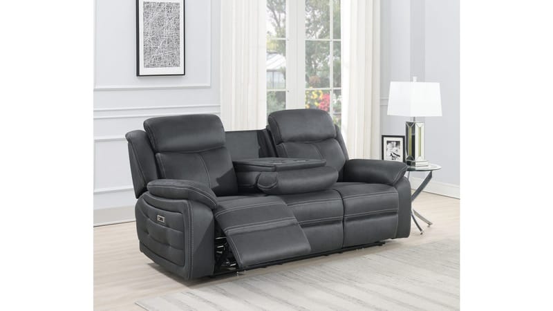 Reclinersofa Rindal 3-seter Elektrisk - grå - Møbler - Sofaer - Reclinersofaer