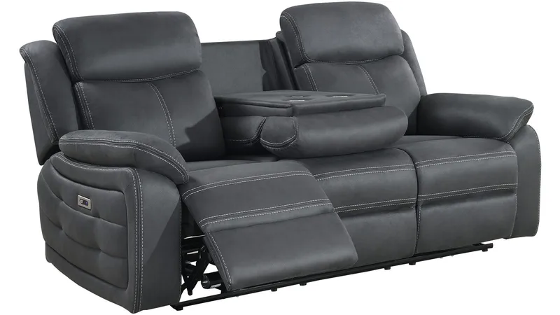 Reclinersofa Rindal 3-seter Elektrisk, grå