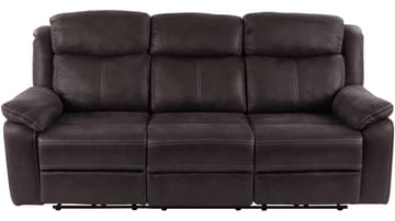 Reclinersofa Rindal 3-seter Manuell - brungrå - Møbler - Sofaer - Reclinersofaer
