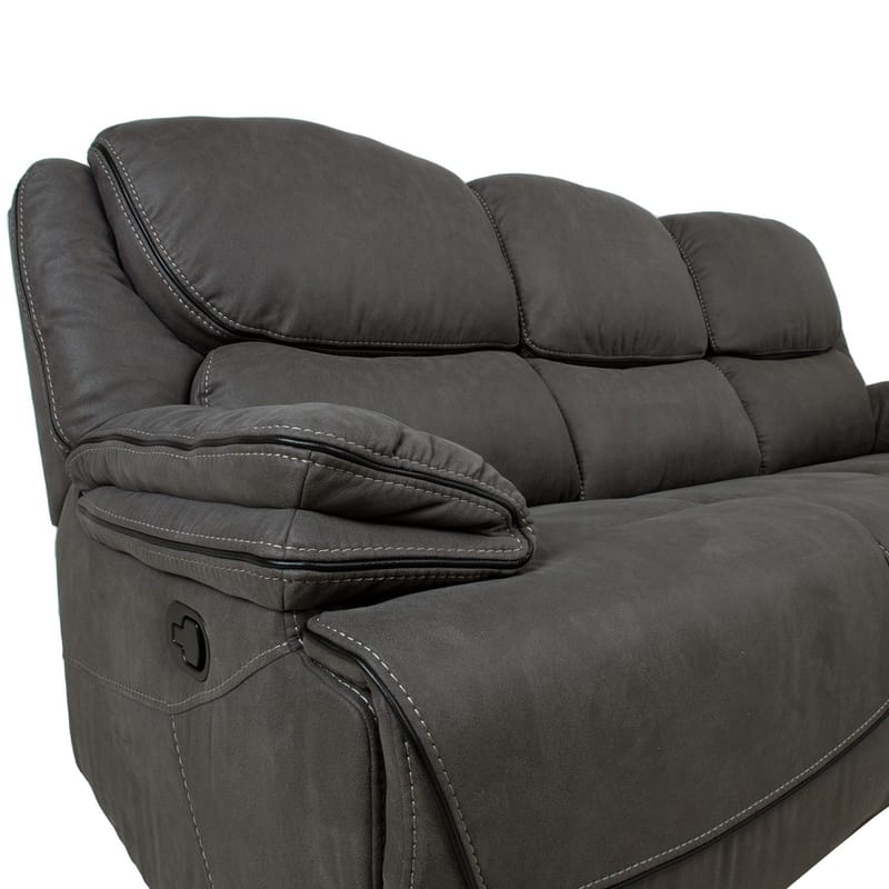 Reclinersofa Sälmar 3-seter med manuell mekanisme - grå - Møbler - Sofaer - Reclinersofaer