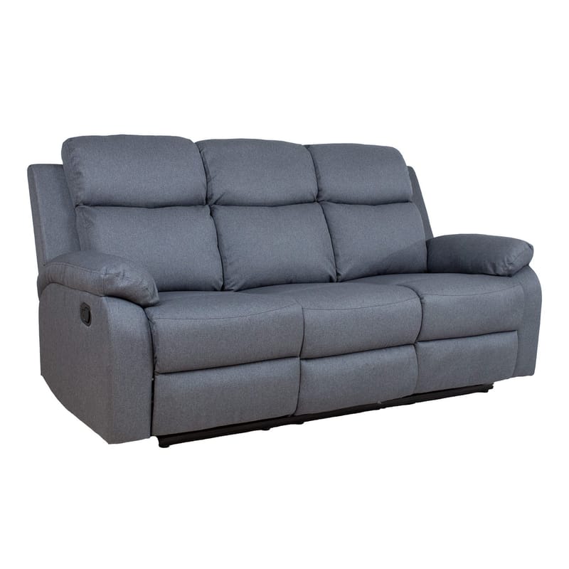 Reclinersofa Toviny 3-seter med manuell mekanisme, mørk grå