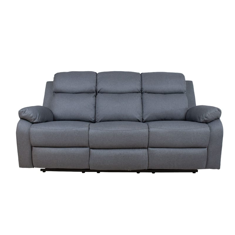 Reclinersofa Toviny 3-seter med manuell mekanisme - mørk grå - Møbler - Sofaer - Reclinersofaer