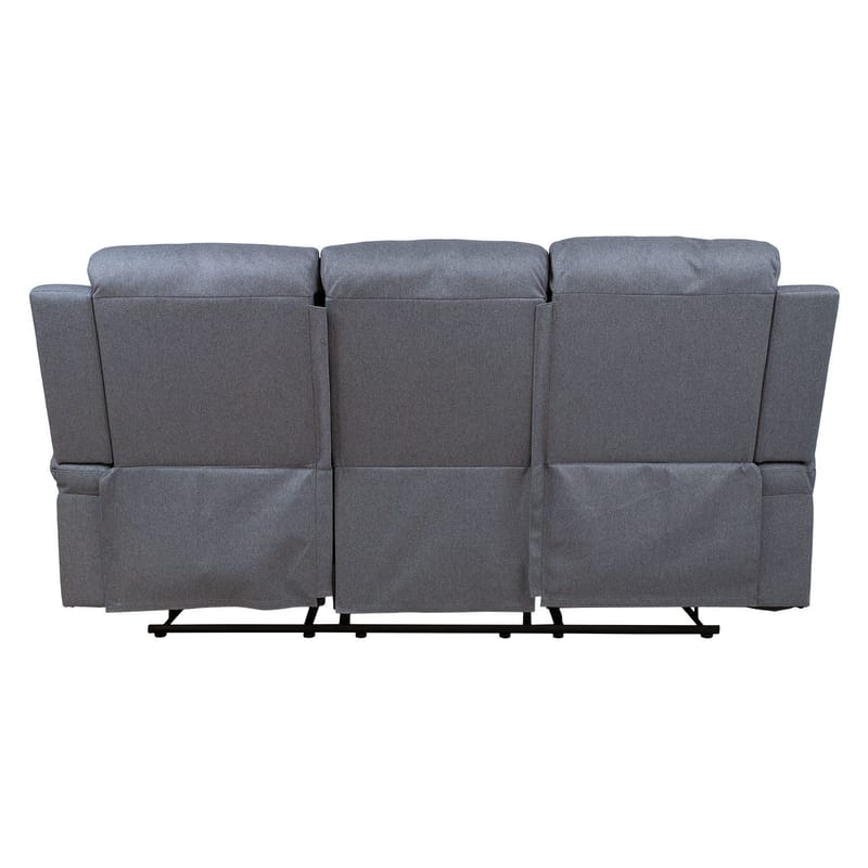Reclinersofa Toviny 3-seter med manuell mekanisme - mørk grå - Møbler - Sofaer - Reclinersofaer