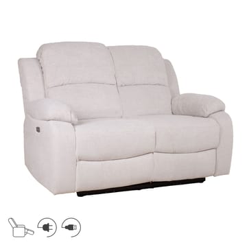 Reclinersofa Tränor 2-seter med elektrisk mekanisme - naturhvit - Møbler - Sofaer - Reclinersofaer