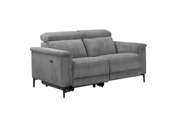 Reclinersofa uten hjørne Loft24 Lund reclinersofa 2-seter Lightgrey - Møbler - Sofaer - Reclinersofaer