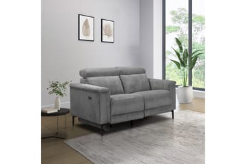 Reclinersofa uten hjørne Loft24 Lund reclinersofa 2-seter Lightgrey - Møbler - Sofaer - Reclinersofaer