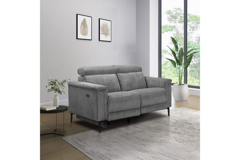 Reclinersofa uten hjørne Loft24 Lund reclinersofa 2-seter Lightgrey - Møbler - Sofaer - Reclinersofaer