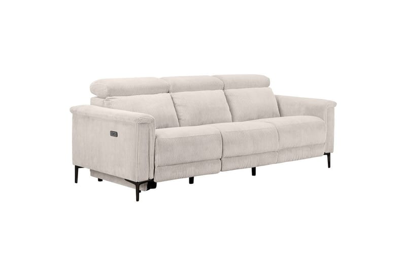 Reclinersofa uten hjørne Loft24 Lund reclinersofa 3-seter Vit - Møbler - Sofaer - Reclinersofaer
