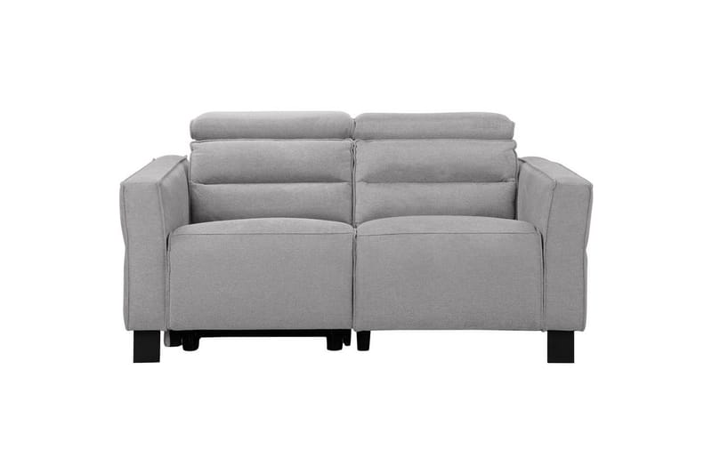 Reclinersofa uten hjørne Loft24 Sofa 2-seter Loft24 Carpari med manuelt oppfellbart fotstøtte Grå Belfast-stoff
