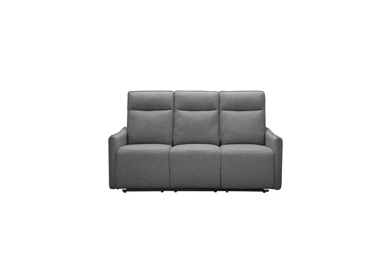Reclinersofa uten hjørne Loft24 Sofa 3-seter Loft24 Lugo Grå 100 % polyester