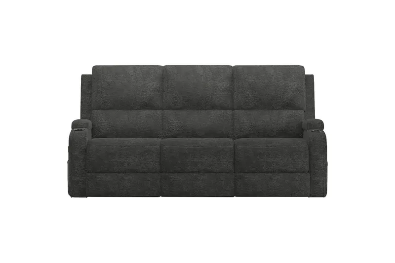 Reclinersofa uten hjørne Loft24 Sofa 3-seters Loft24 Dallas Grå Belfast-stoff
