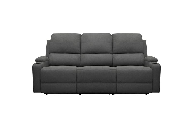 Reclinersofa uten hjørne Loft24 Sofa 3-seters Loft24 Dallas Grå Belfast-stoff - Møbler - Sofaer - Reclinersofaer
