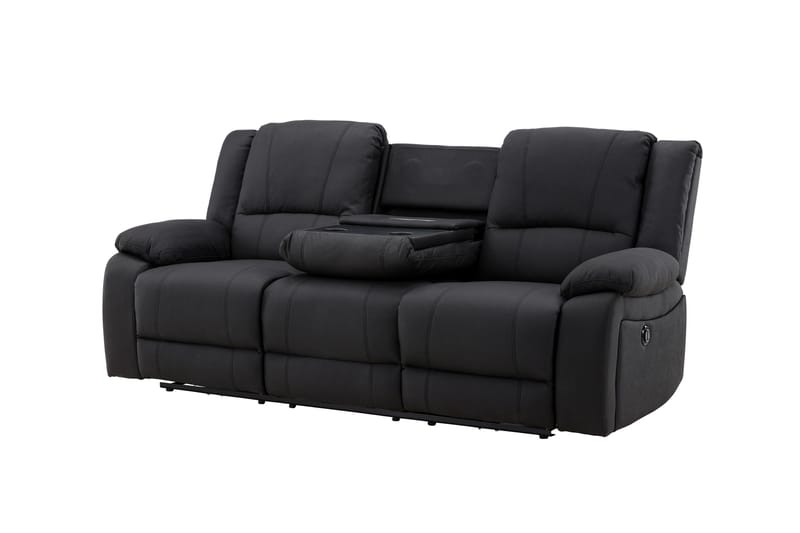 Reclinersoffa med hörn Comfort Living Black - Møbler - Sofaer - Reclinersofaer