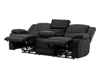 Reclinersoffa med hörn Comfort Living Black - Møbler - Sofaer - Reclinersofaer