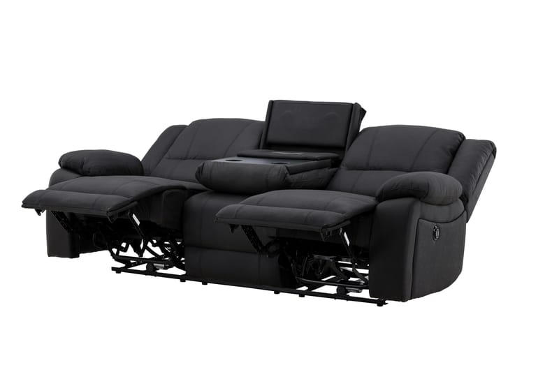 Reclinersoffa med hörn Comfort Living Black - Møbler - Sofaer - Reclinersofaer