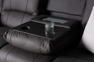 Reclinersoffa med hörn Comfort Living Black - Møbler - Sofaer - Reclinersofaer