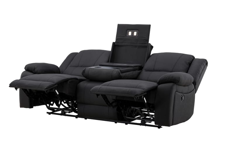 Reclinersoffa med hörn Comfort Living Black - Møbler - Sofaer - Reclinersofaer