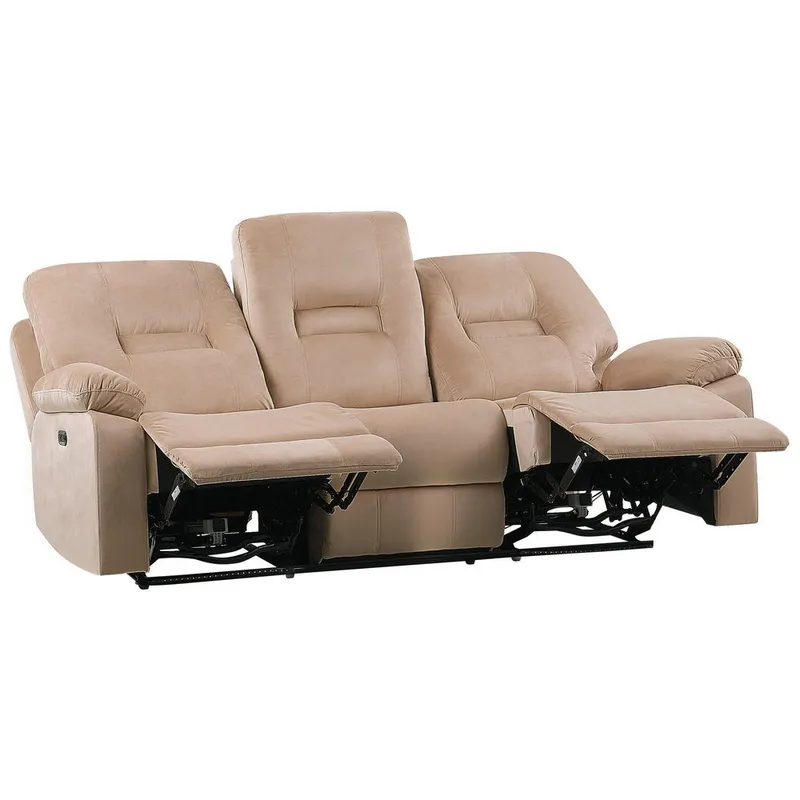 Reclinersoffa utan hörn Sand, Beige