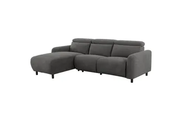 Skaane 3-seter Høyre L-formet Hjørnesofa med Recliner i Manchester - Grå - Møbler - Sofaer - Reclinersofaer