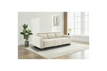 Skaane 3-seter Rektangulær Reclinersofa 229 cm i Manchesterstoff - Hvit - Møbler - Sofaer - Reclinersofaer