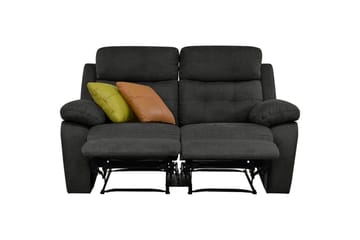 Sofa 2-seter Lannilis Antrasitt, Stoff/tre/metall - Antrasitt, Stoff/tre/metall - Møbler - Sofaer - Reclinersofaer